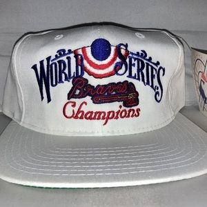 Vintage 1995 Atlanta Braves World Series Champions Snapback hat cap MLB baseball